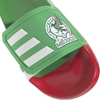 adidas Badeschuhe Adilette TND Mexico (Klettverschluss, Cloudfoam Zwischensohle) grün/rot - 1 Paar